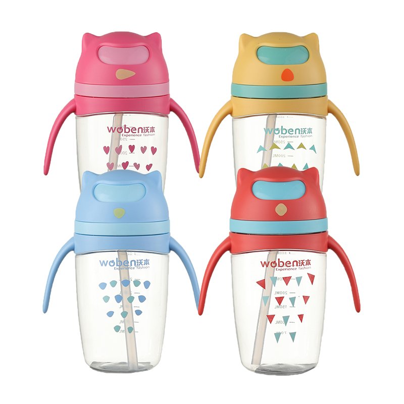 Duo Botella De Agua Cute Plastic Tritan Baby Drinking Water Bottle Bottles For Kids Children