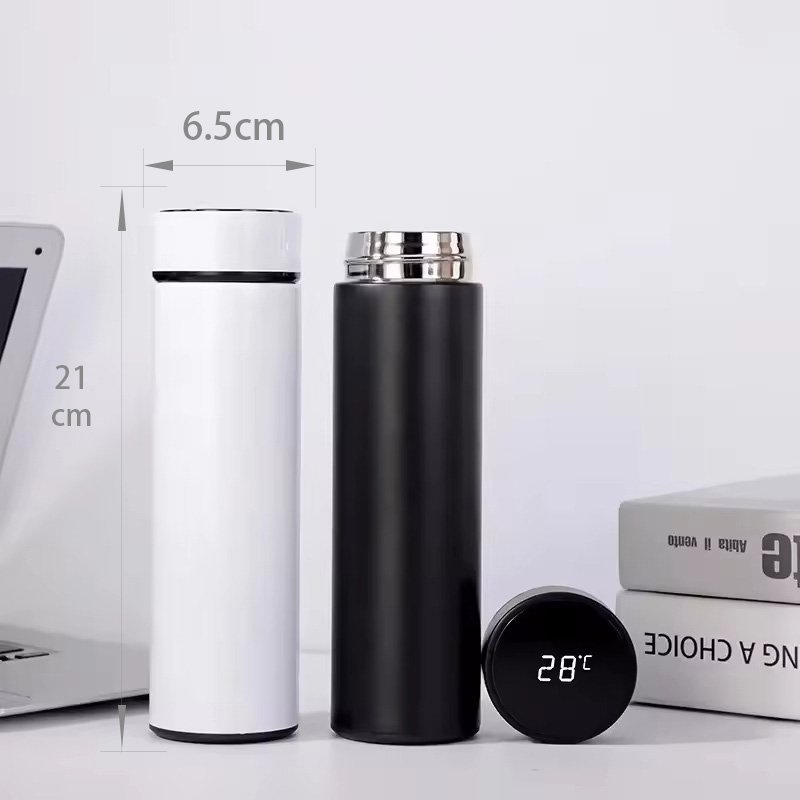 Temperature Display Bottle Intelligent Stainless Steel Thermos with LCD Touch Screen Water Bottle 500ml Smart Digital Thermos
