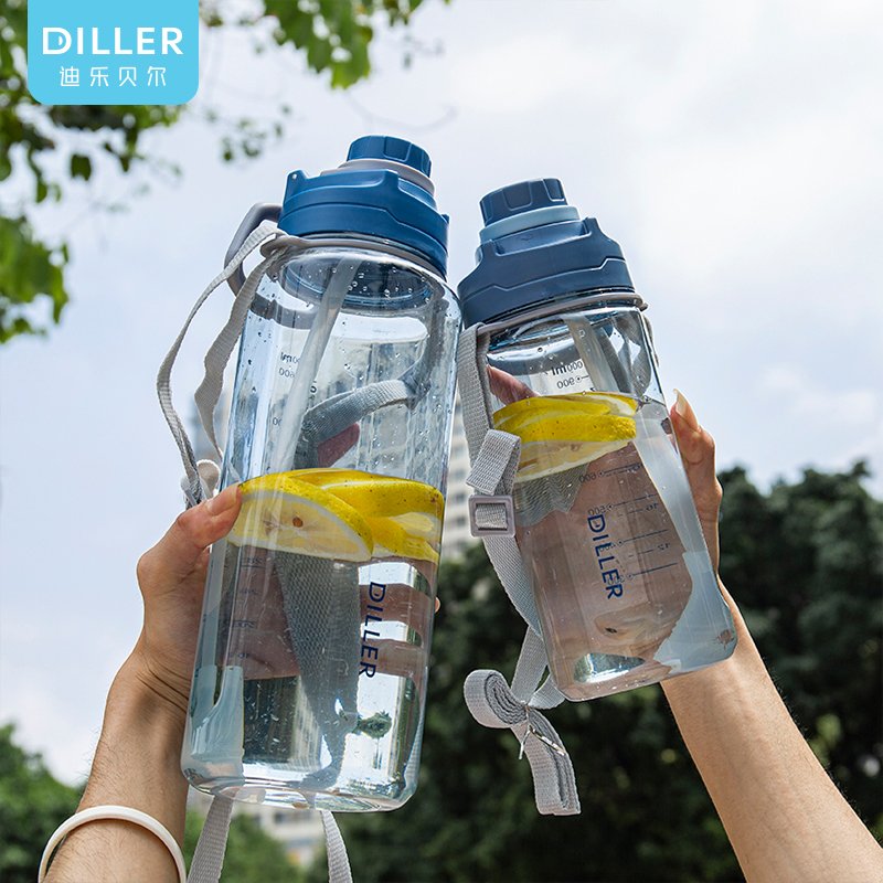 Wholesale Transparent Sports Plastic Water Bottle Eco Friendly Motivational Drinking Bottle