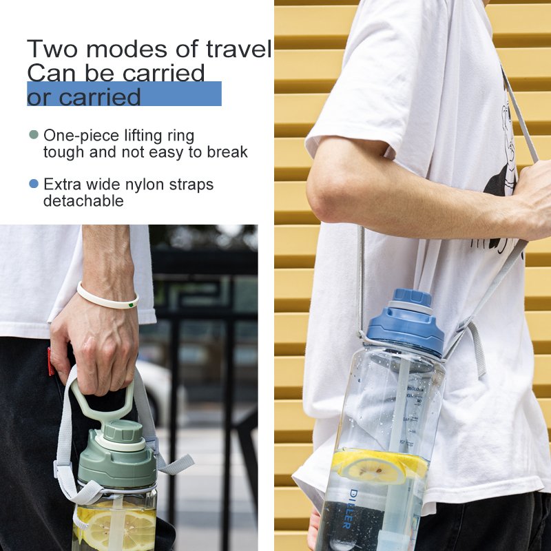 Wholesale Transparent Sports Plastic Water Bottle Eco Friendly Motivational Drinking Bottle