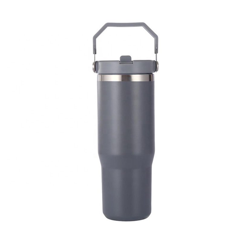 Classic stainless steel tumbler with straw reusable leakproof cup vacuum insulated water bottle for home, office