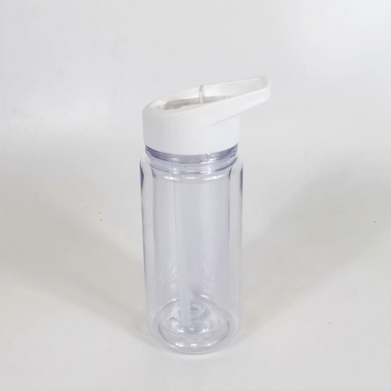USA warehouse double wall snowglobe 10oz plastic kids cup pre drilled plastic tumbler water bottle With sippy Straw lid