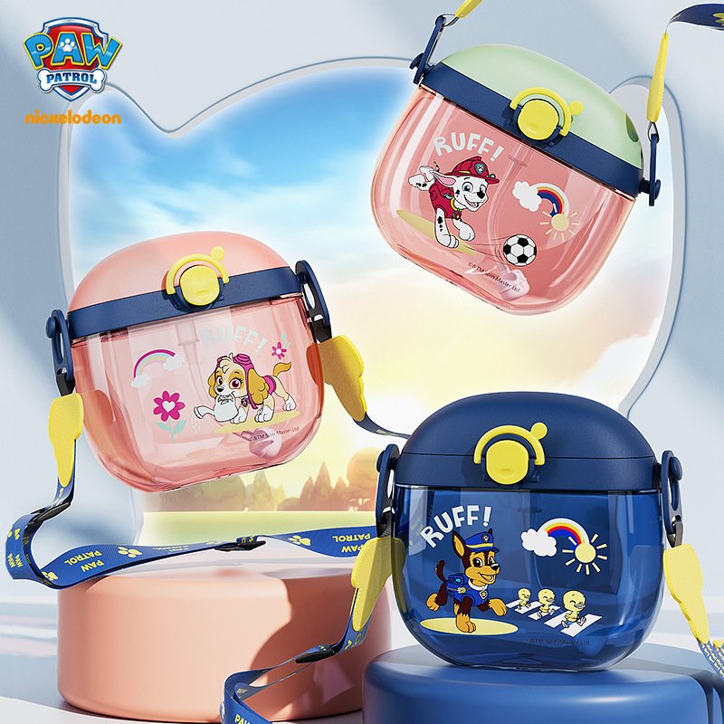 MAIMA Drop Resistant Crossbody Easy To Carry Cartoon Dinosaur Children's Water Bottle 500ml Bpa-free Straw Water Bottle