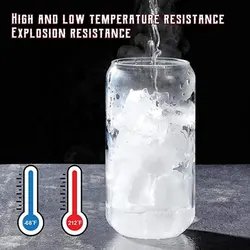 Custom hot sale Can Shaped glass coffee cup Beer Mug Tea Cup Cocktail Glasses for Juices Cocktail