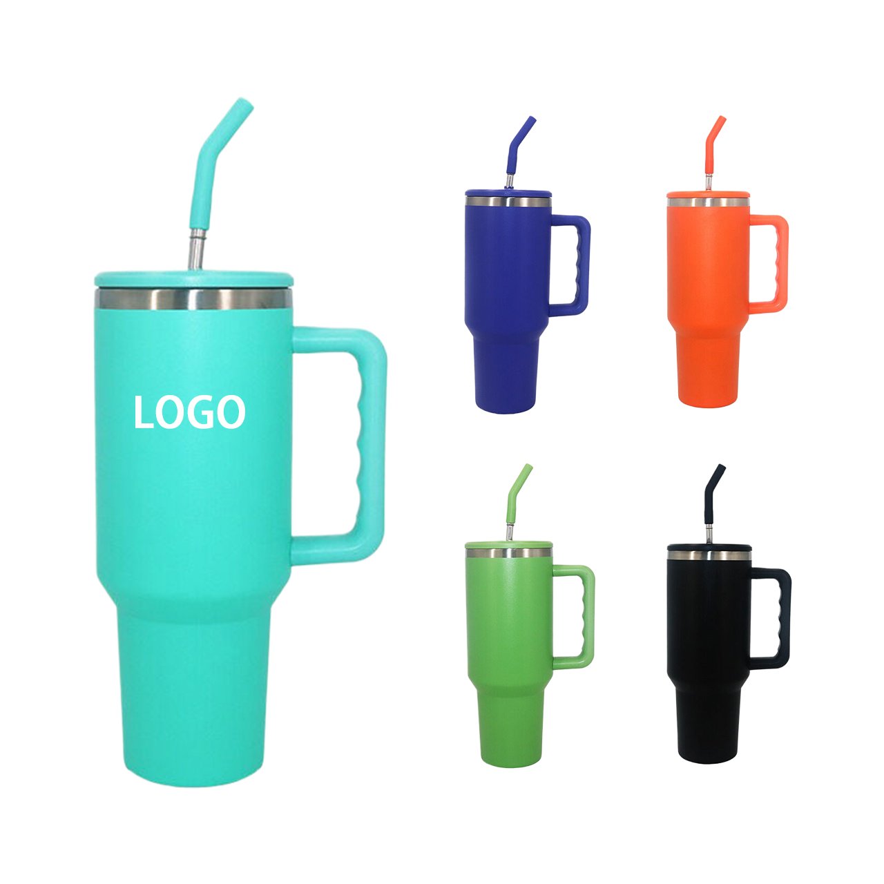 Wholesale 304 ODM /OEM double wall stainless steel vacuum tumbler 40oz water travel mugs with lid and straw