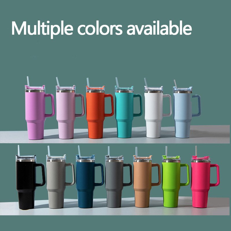 Wholesale 304 ODM /OEM double wall stainless steel vacuum tumbler 40oz water travel mugs with lid and straw