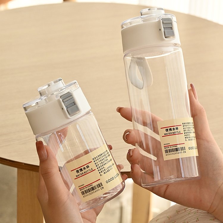 Portable Transparent Cute Plastic Drink Juice High Temperature Resistance Water Bottle Wholesale