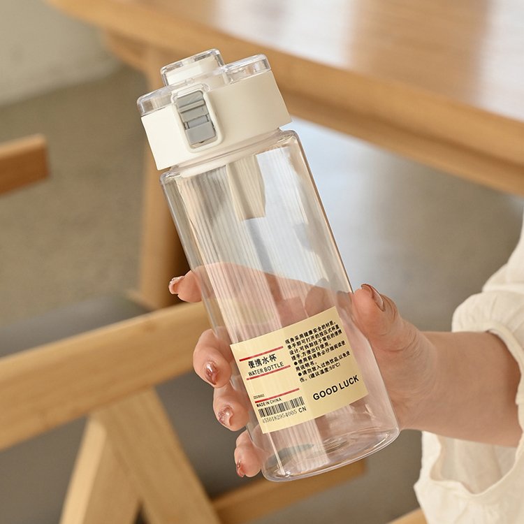 Portable Transparent Cute Plastic Drink Juice High Temperature Resistance Water Bottle Wholesale