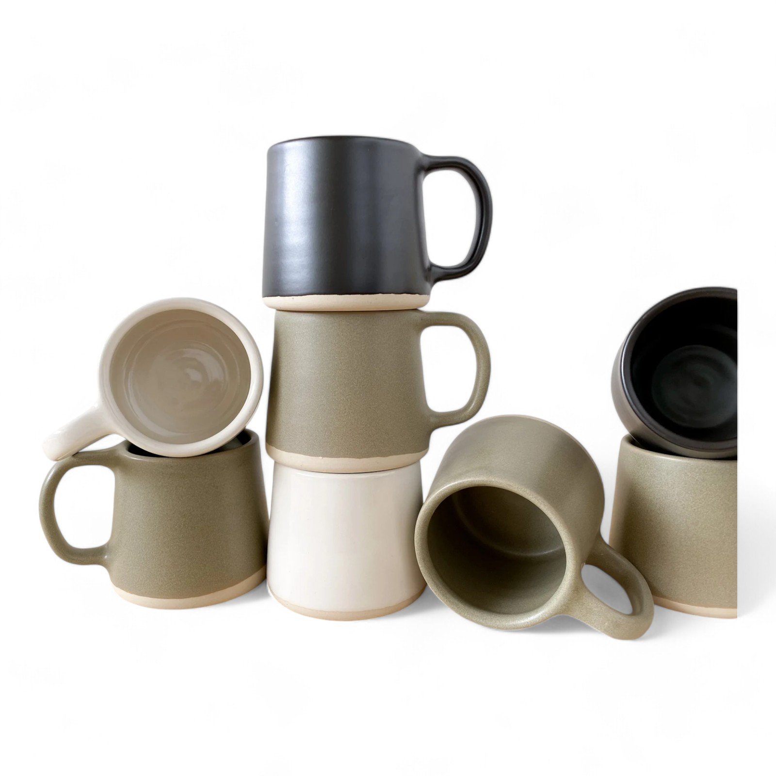 TerraTone Luxury Glazed Ceramic Mug 10 oz Eco-Friendly with Lid for Coffee Drinkware Home Office or Gift-300ml Capacity