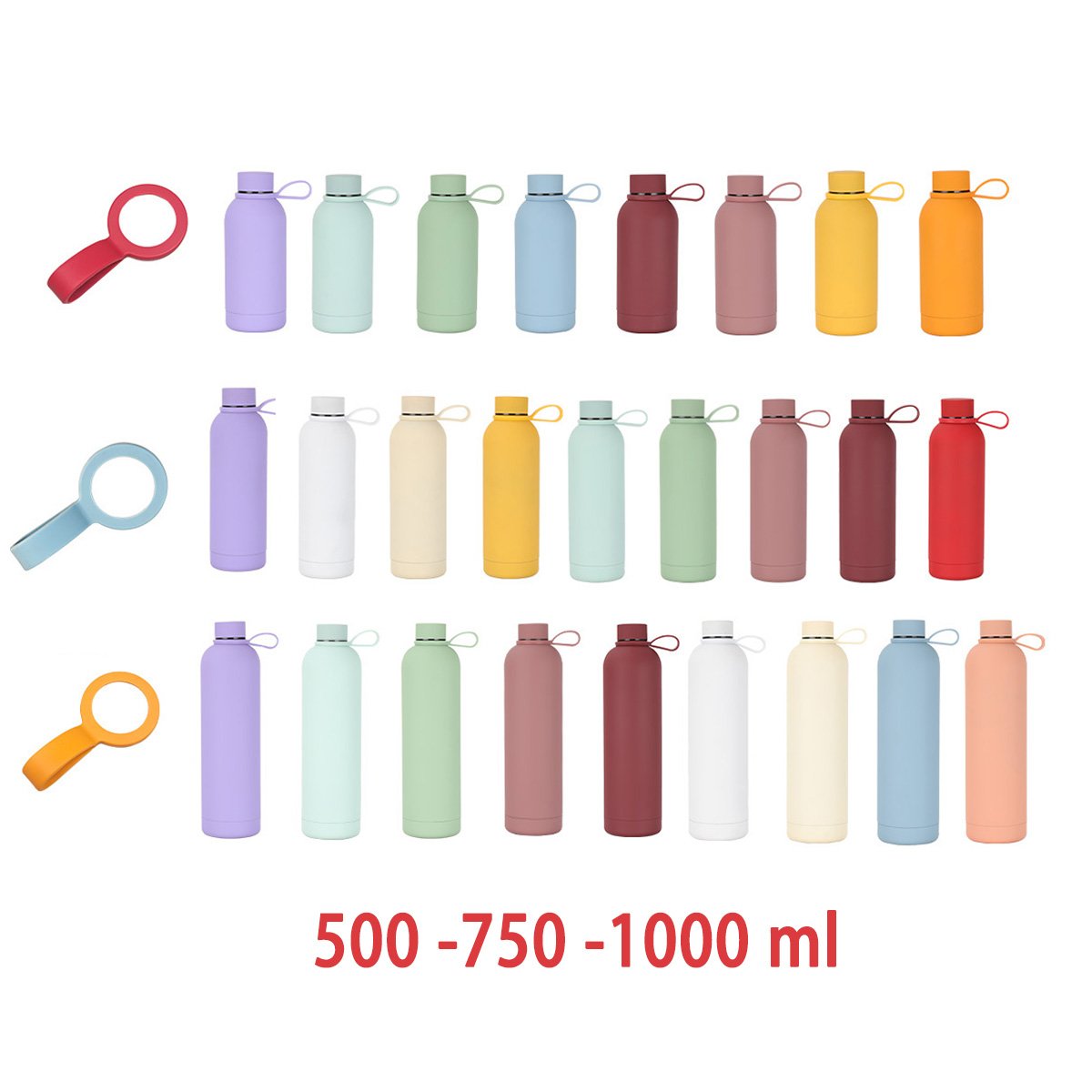 Sweet Wholesale Factory Insulated Flask 350ML 500ML 750ML 1000ML Double Walled Stainless Steel Water Bottle Small Mouth Thermal