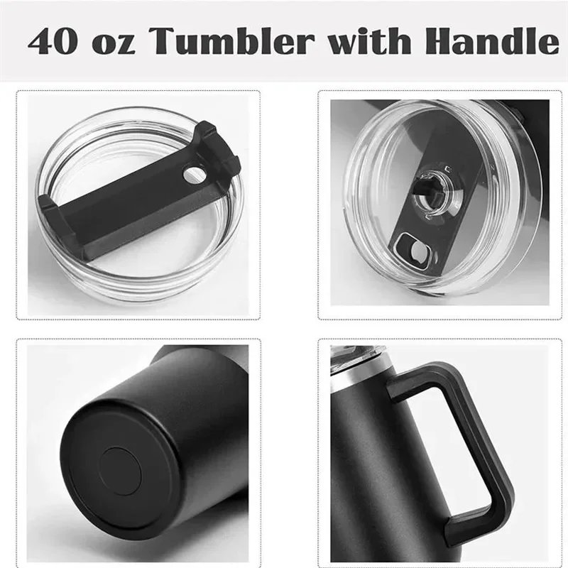 Lingyue custom stainless steel flask children's water bottles mugs customizable 40 oz tumbler with handle