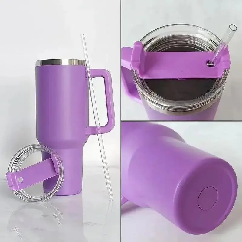 Lingyue custom stainless steel flask children's water bottles mugs customizable 40 oz tumbler with handle