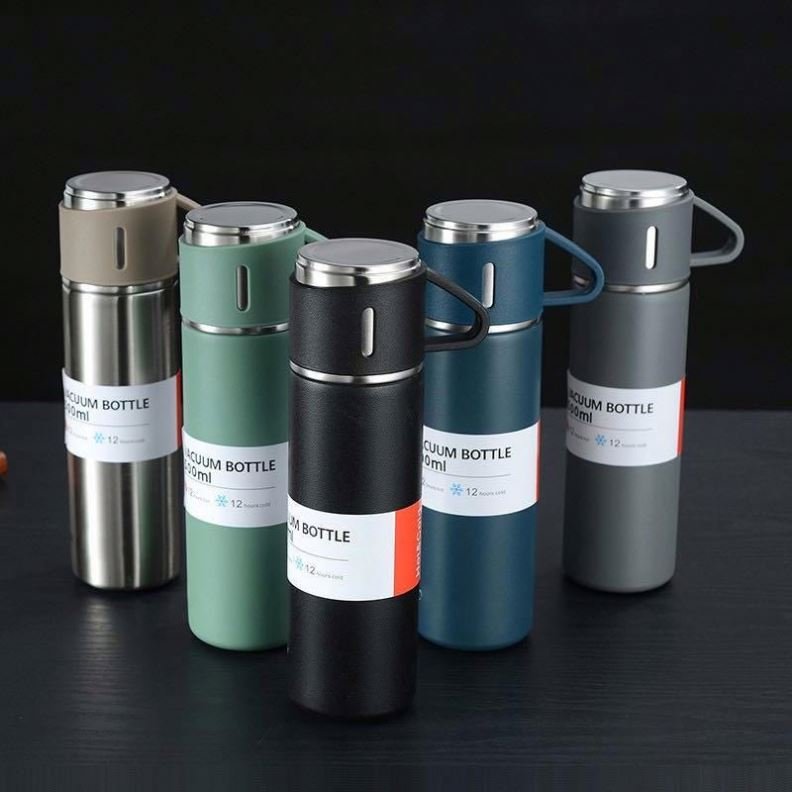 Corporate Business Stainless Steel Vacuum Flask Thermos Mug Gift Set