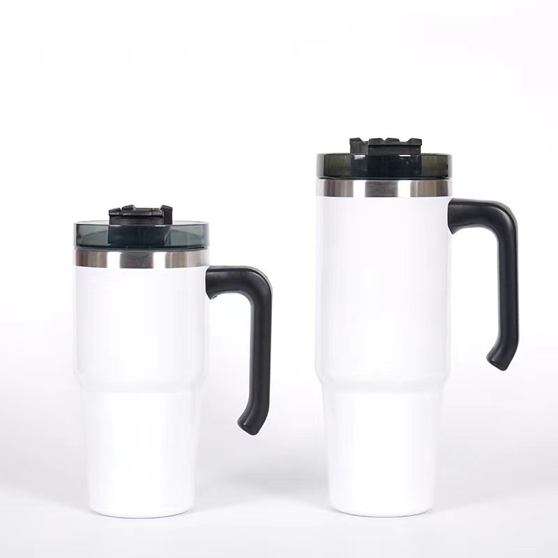 Travel Mug Insulated Vacuum Custom Logo Coffee Mugs Stainless Steel Thermos Mug With Handle