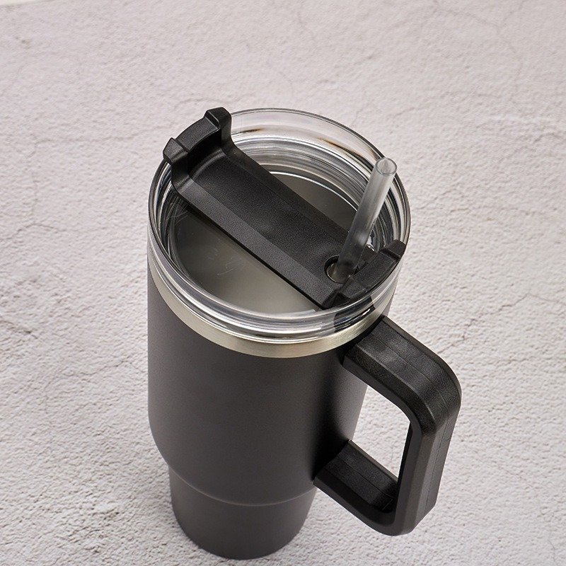 Custom Logo 40oz Tumbler Stainless Steel Mug Sublimation Cup 40oz H1.0 Tumbler With Handle and Straw Lid