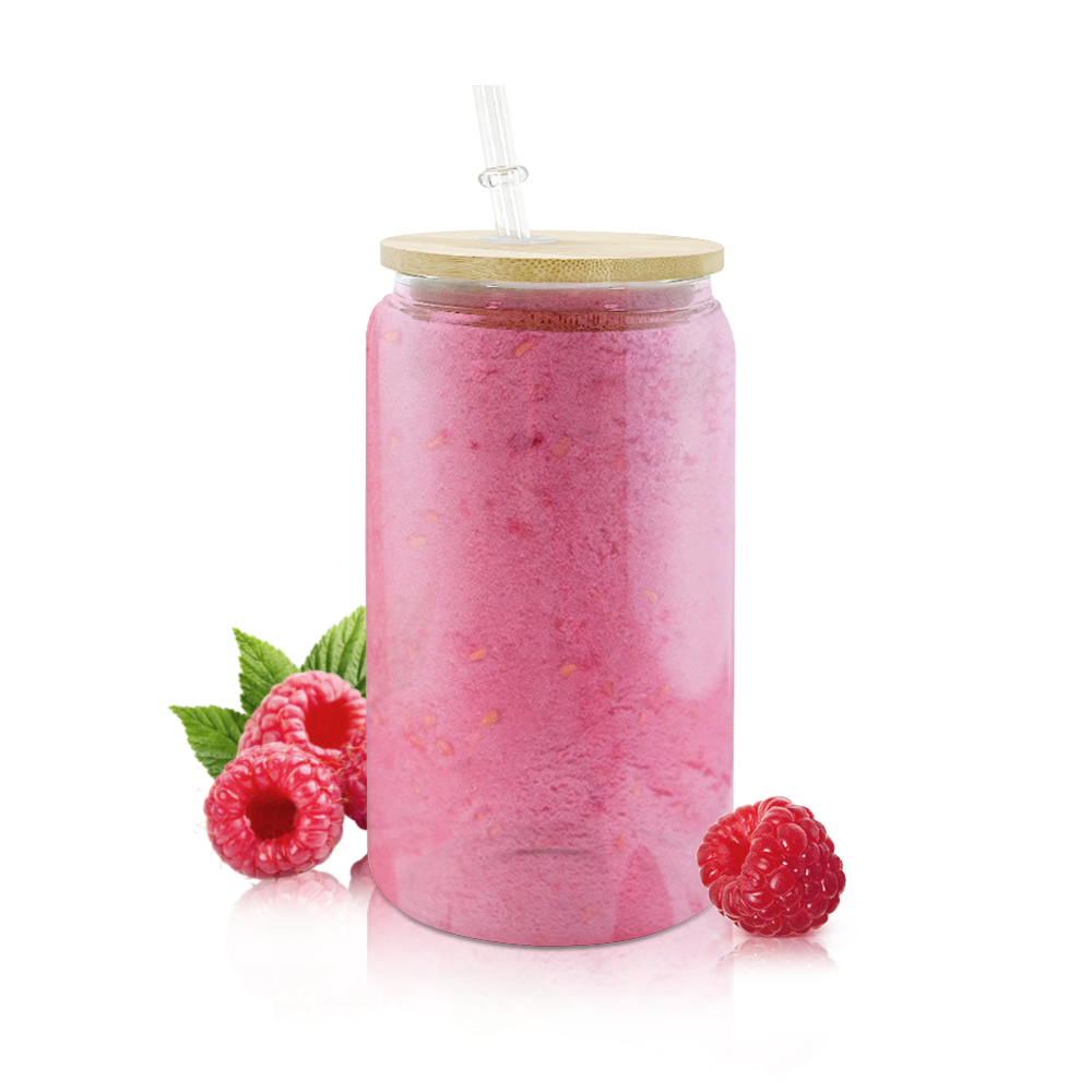 Usa Warehouse stocked 16oz Sublimation Clear Cola Soda Coffee Mug Beer Glass Can Drinking Cup With Bamboo Lid And Straw