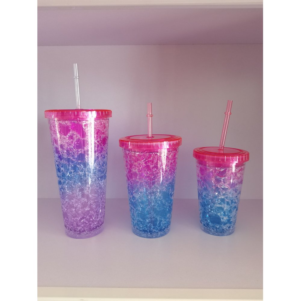 Double wall Freezer mug with gel Frosty mug Colorful ice mug