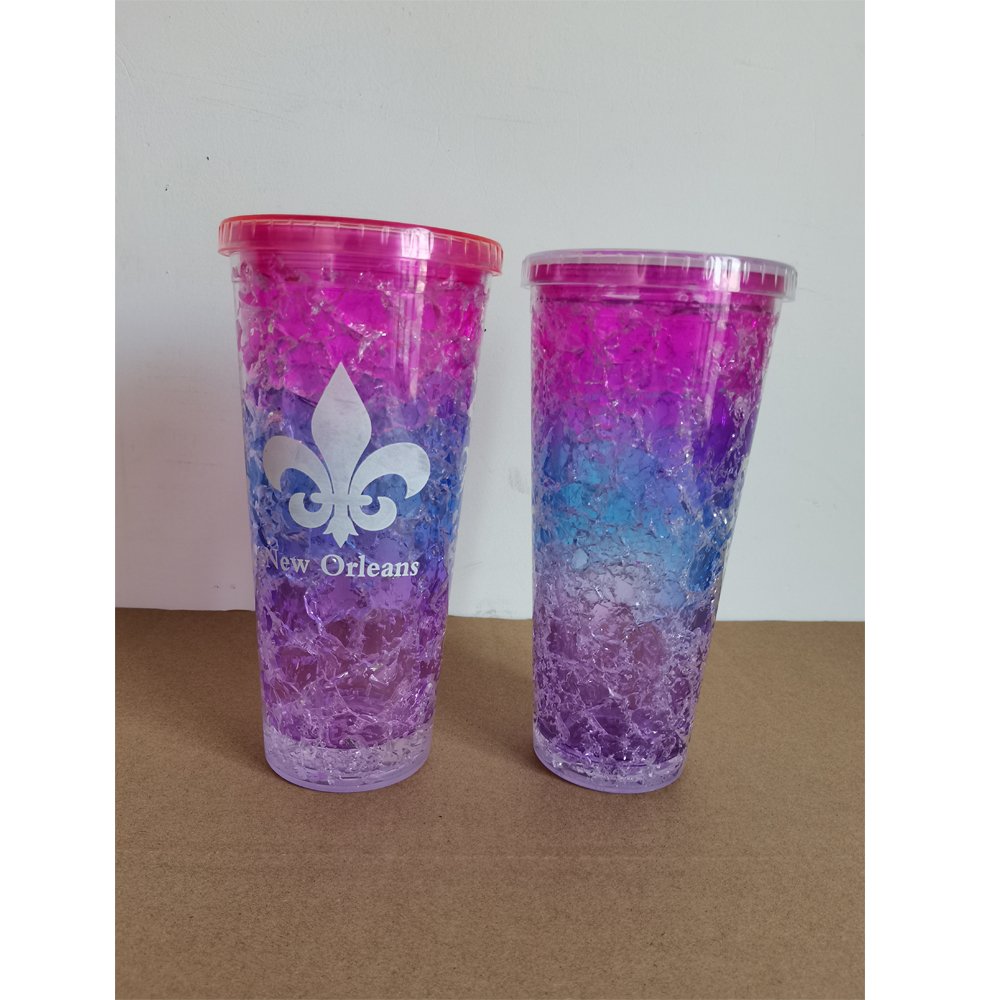 Double wall Freezer mug with gel Frosty mug Colorful ice mug