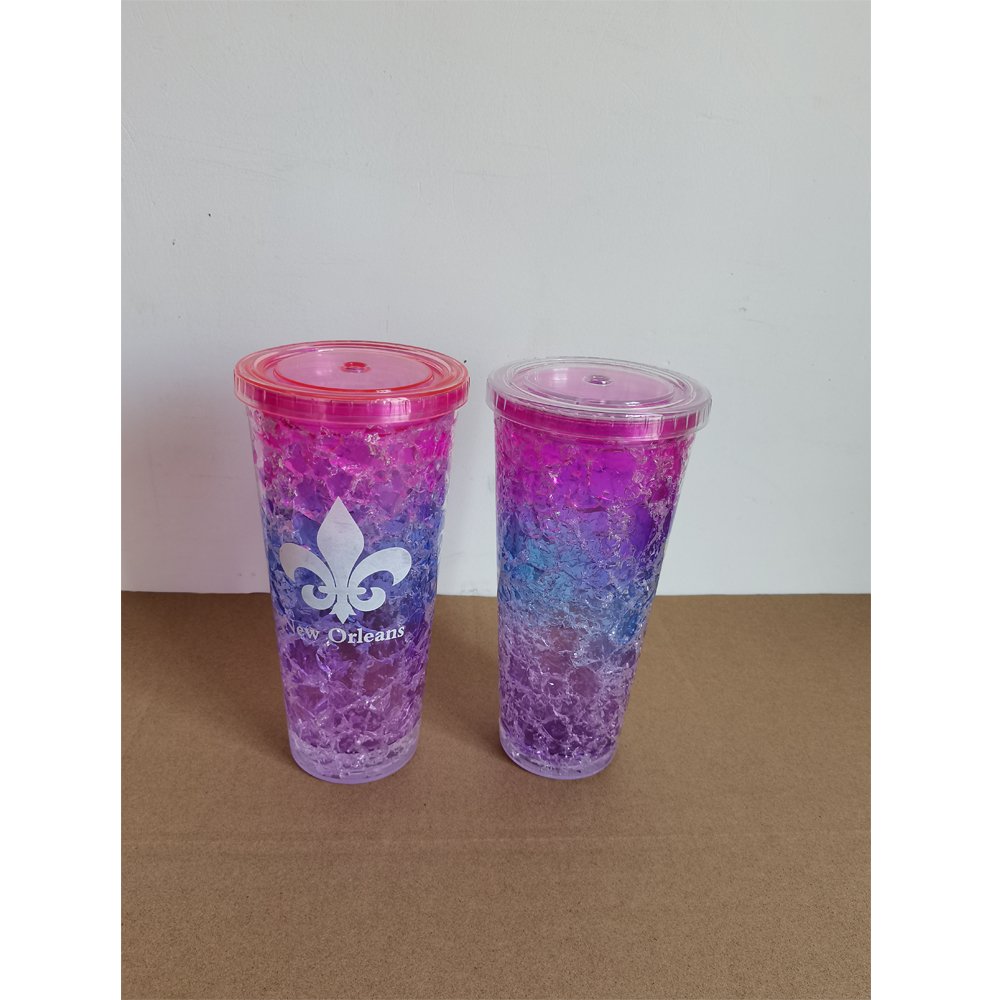 Double wall Freezer mug with gel Frosty mug Colorful ice mug