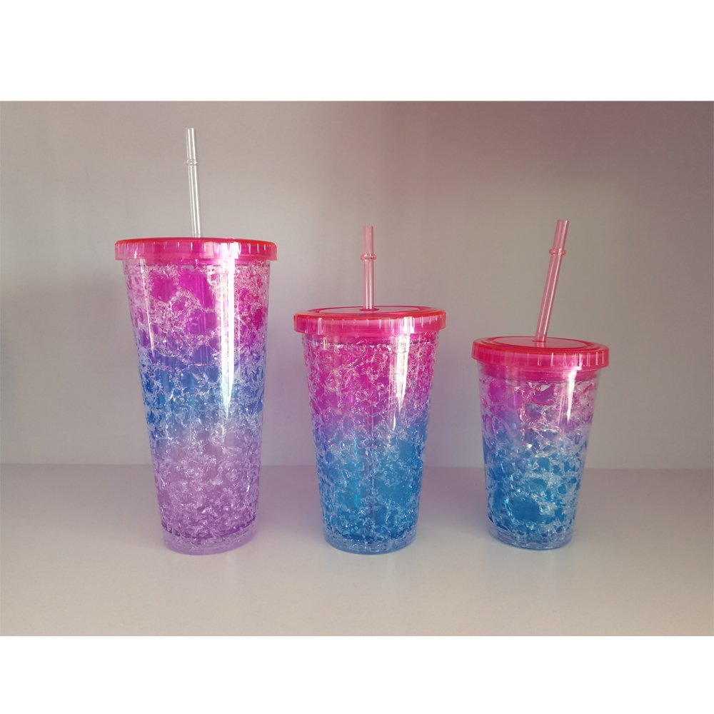 Double wall Freezer mug with gel Frosty mug Colorful ice mug