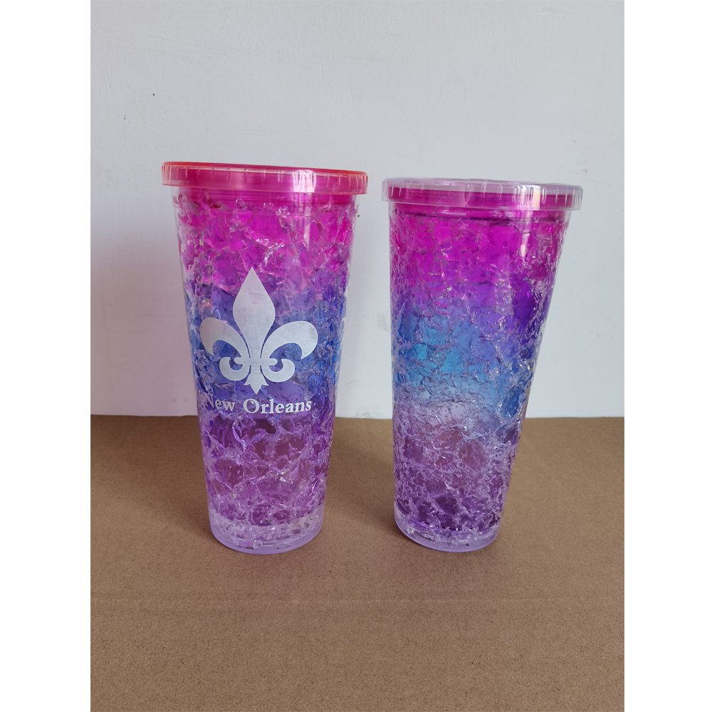 Double wall Freezer mug with gel Frosty mug Colorful ice mug