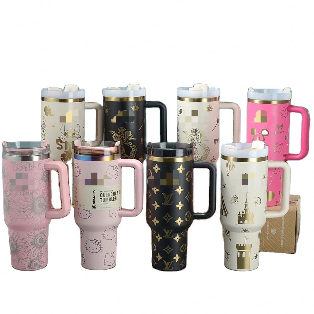 Hot Selling 2024 2025 Trendy 40oz Vacuum Insulated Sanrioed Water Cup Tumbler Water Bottle Hello Kt Kulomi Stainless Steel Mug