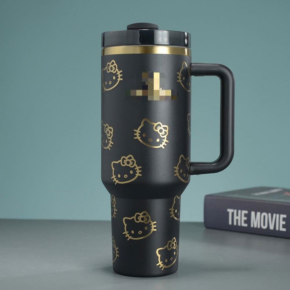 Hot Selling 2024 2025 Trendy 40oz Vacuum Insulated Sanrioed Water Cup Tumbler Water Bottle Hello Kt Kulomi Stainless Steel Mug