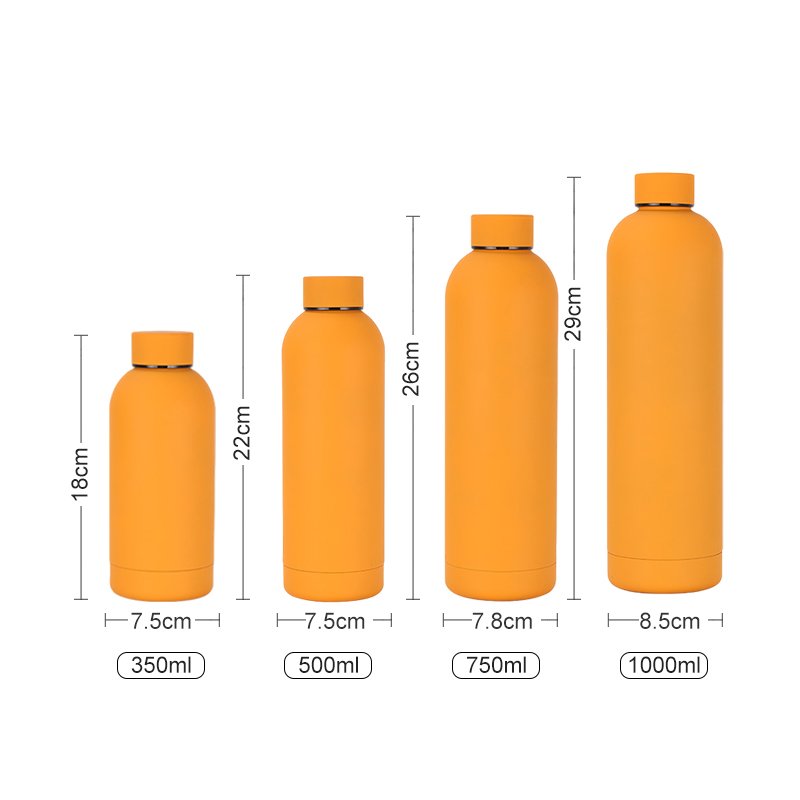 New Style Customized 750ml Gym Sport Water Bottles Vacuum Insulated with Powder Coated Colors 750ml Vacuum Thermos Flasks
