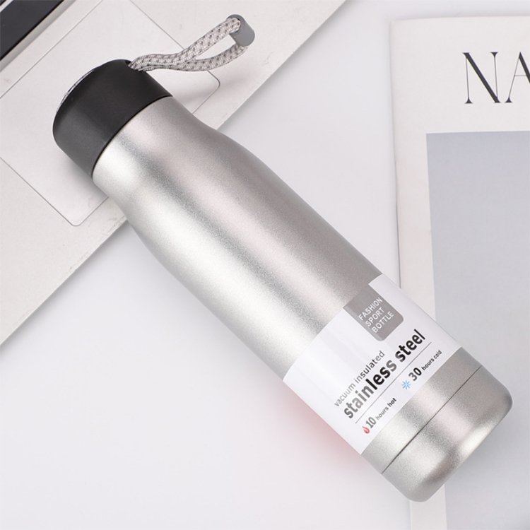 Travel Insulated Water Bottle Vacuum Flask With Lifting Rope