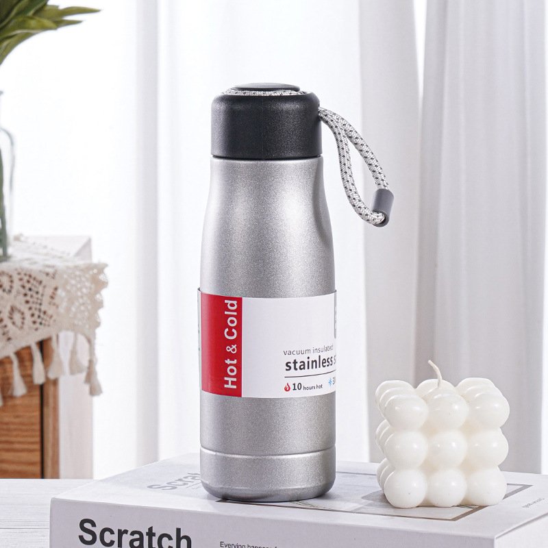 Travel Insulated Water Bottle Vacuum Flask With Lifting Rope