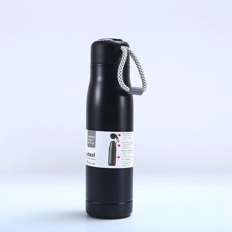 Travel Insulated Water Bottle Vacuum Flask With Lifting Rope