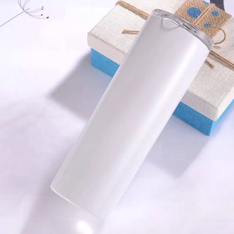 New Product 20oz Tumblers Shape Bottle with Straws Skinny Thermal Water Bottle Sublimation Sports White Box Adults Modern Normal