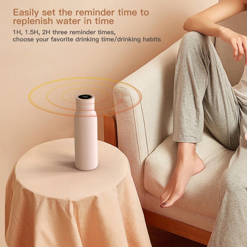 24 Hours Temperature Bottle Rechargeable Vacuum Flasks Water Bottle Smart Water Bottles with Alarm