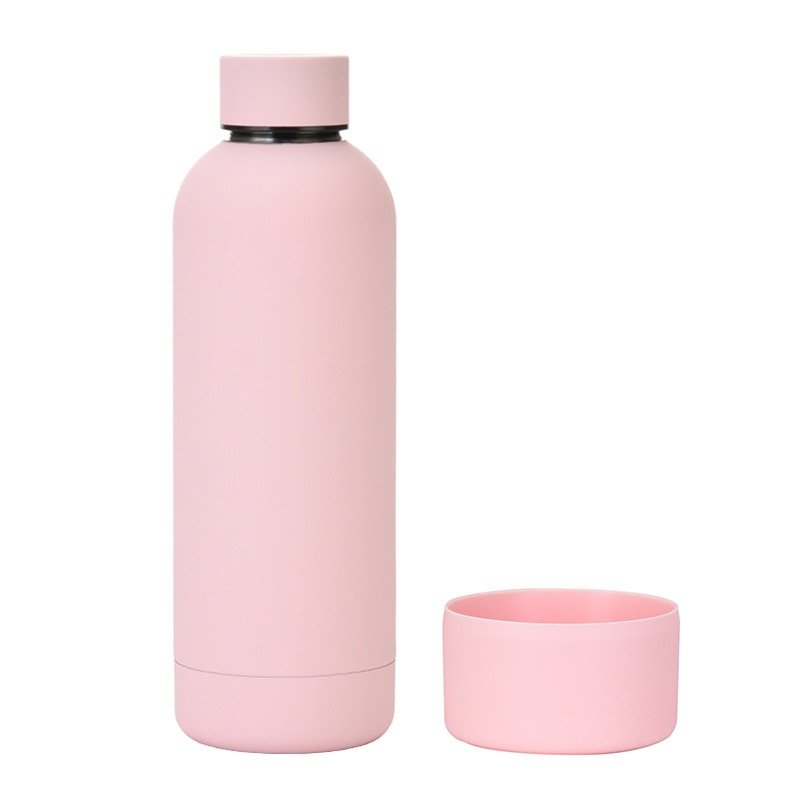 Portable Sports Vacuum Flasks Small Mouth 500ml Colorful Stainless Steel Thermos Cup with Base