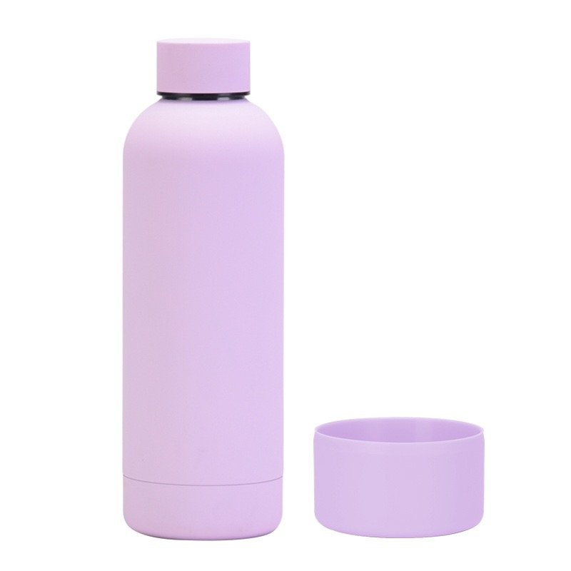 Portable Sports Vacuum Flasks Small Mouth 500ml Colorful Stainless Steel Thermos Cup with Base