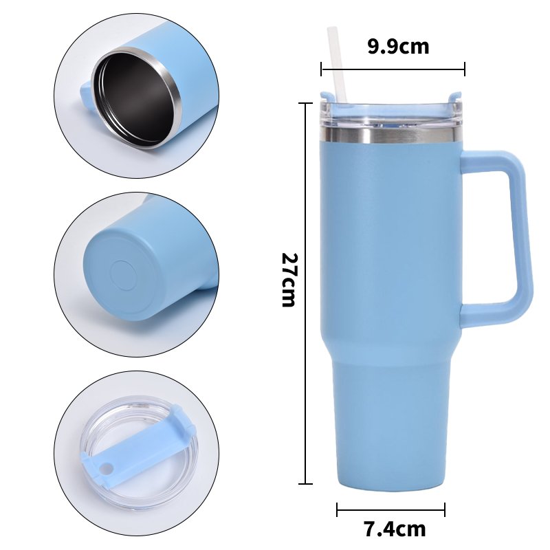 Hot stocked Multi Colors 40 oz Adventure Travel Mug 40oz Stainless Steel Tumbler Mugs 40oz Tumbler with Handle