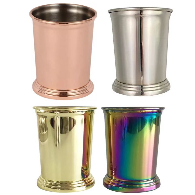 RTS Factory Direct Sale New Retro-Style Indian Stainless Steel Copper Mug Eco-Friendly Mojito Mint Julep Cup for Mixed Drinkware