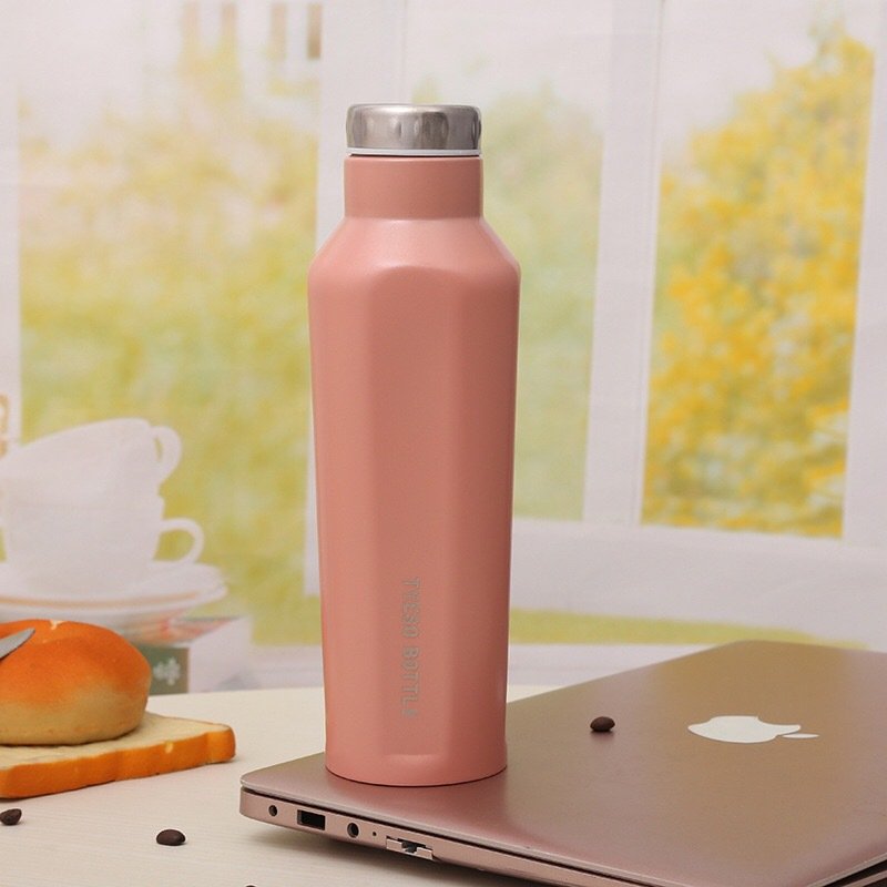 Fashion Straight Type Portable Outdoor Double Wall Insulated Vacuum Thermal Bottle Stainless Steel Thermos Water Bottles Flasks