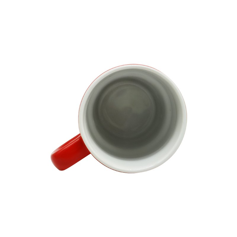 2022 New sublimation blanks mug color glazed customised mugs ceramic coffee mug with white patch
