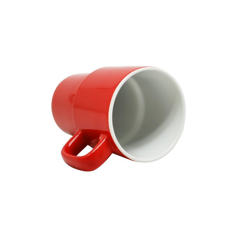 2022 New sublimation blanks mug color glazed customised mugs ceramic coffee mug with white patch