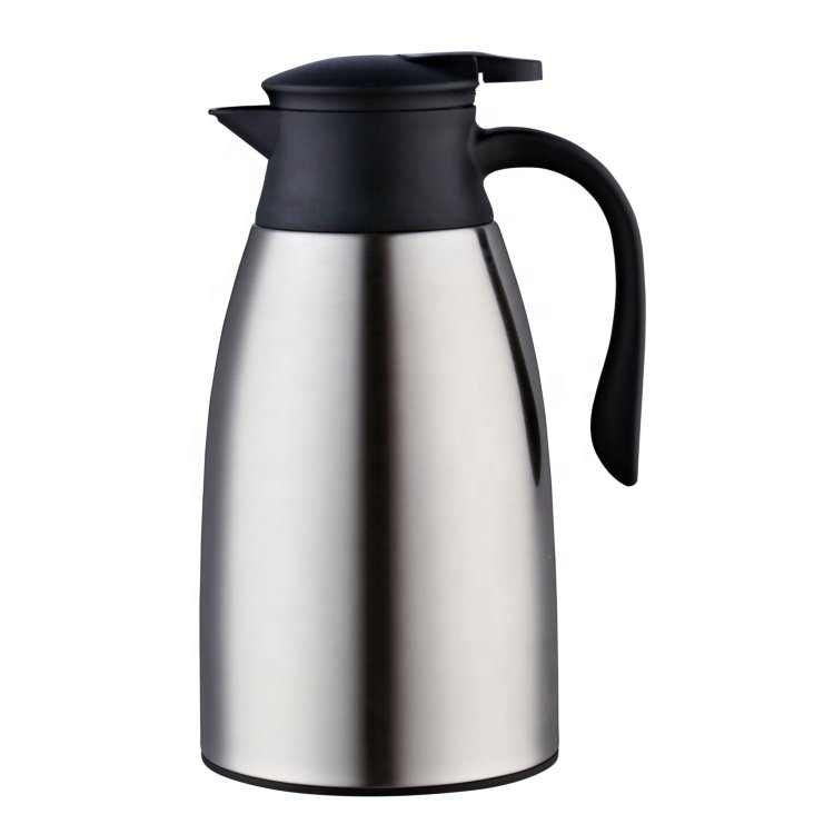 Customized Multi Capacity Household Thermal Kettle Glass Lined Insulated Coffee Pot Silver Double Wall Tea Pot Insulated Kettle