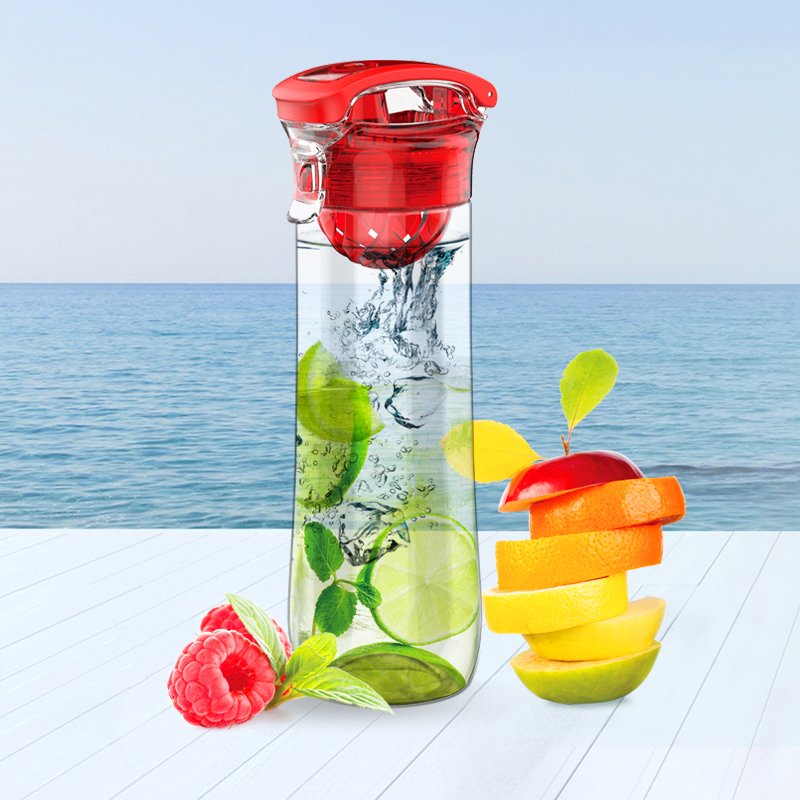 760ml 26oz Hot Sale Custom Logo Bpa Free Tritan Plastic Fruit Infuser Water Bottle