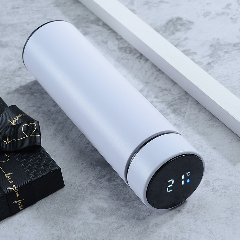 Customized Gift with LED Temperature Display Lid 500ml Digital Stainless Steel Vacuum Flasks Smart Water Bottle