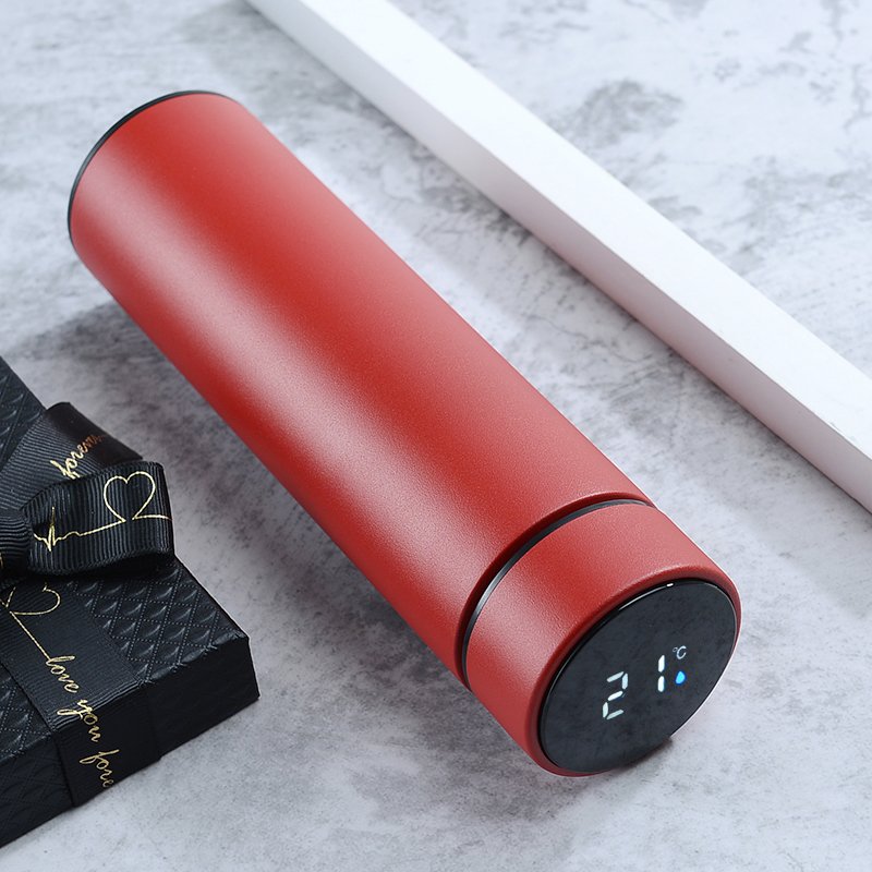 Customized Gift with LED Temperature Display Lid 500ml Digital Stainless Steel Vacuum Flasks Smart Water Bottle
