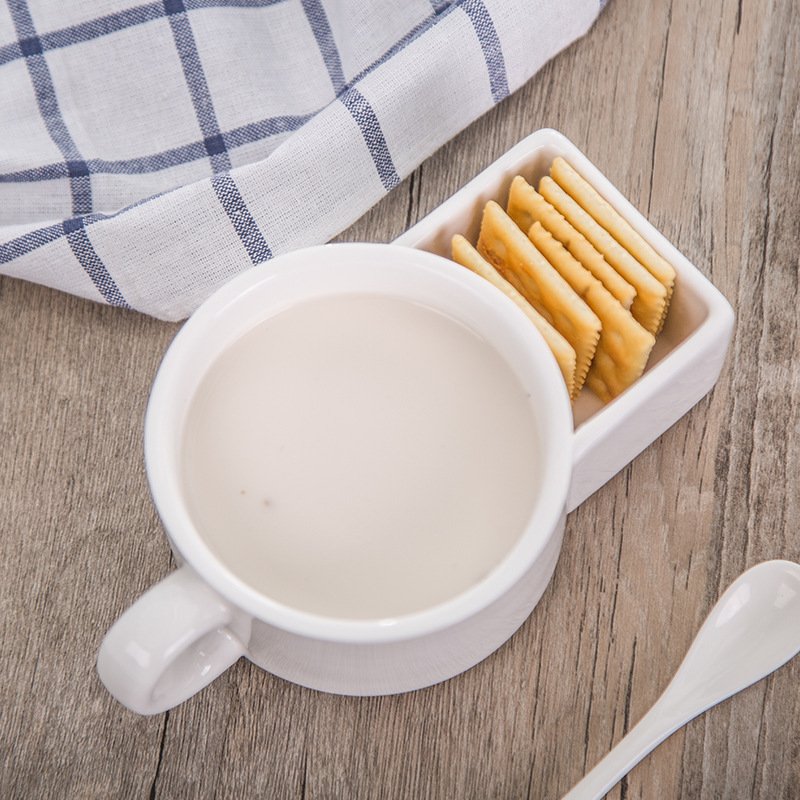 Wholesale Ceramic Biscuits Sublimation Mugs White Cookies Cup Ceramic Coffee Mug Tea Cup