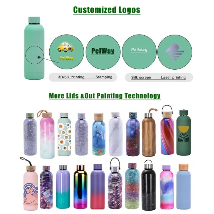 Wholesale China Manufacturer 550ml High Quality OEM Stainless Steel Insulated Vacuum Flasks Thermoses Small Mouth Water bottles