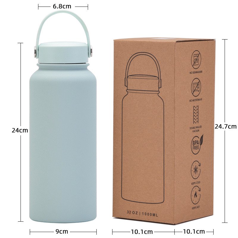 Custom logo double wall insulated sports thermal Cup travel stainless steel vacuum flask gym water bottle tumbler with Lid