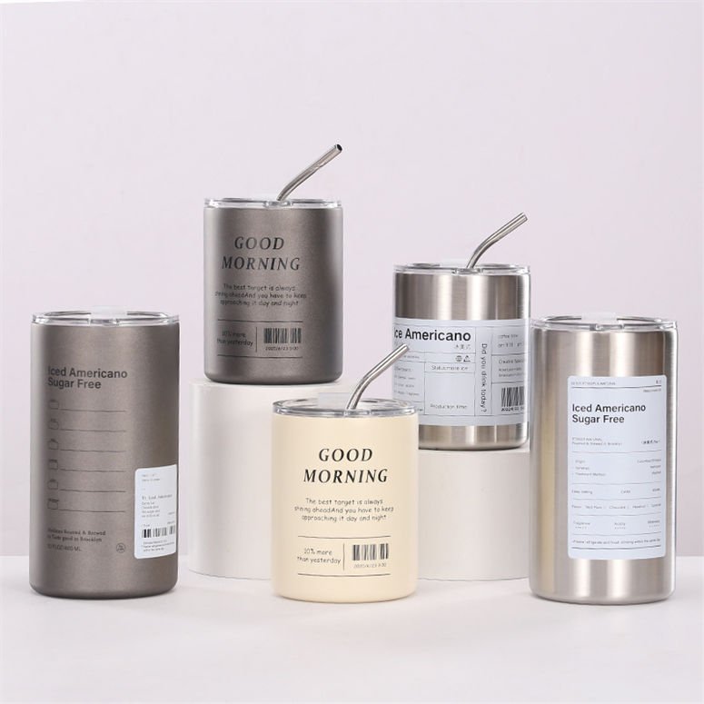 LeMuna 320ML/600ML Stainless Steel Vacuum Insulated Coffee Cup Thermal Tumbler Mug