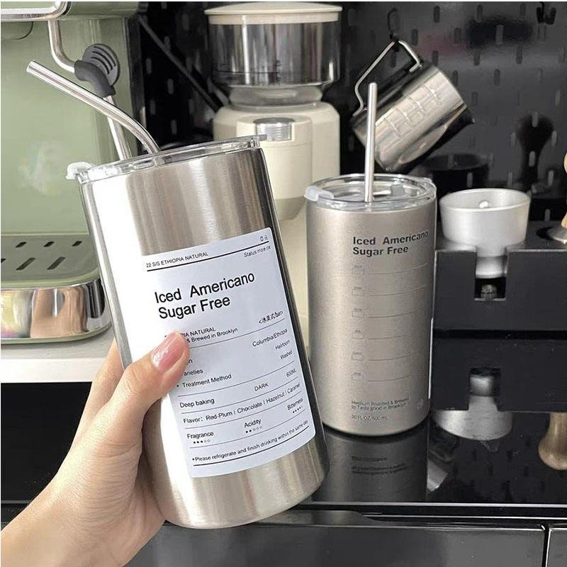 LeMuna 320ML/600ML Stainless Steel Vacuum Insulated Coffee Cup Thermal Tumbler Mug