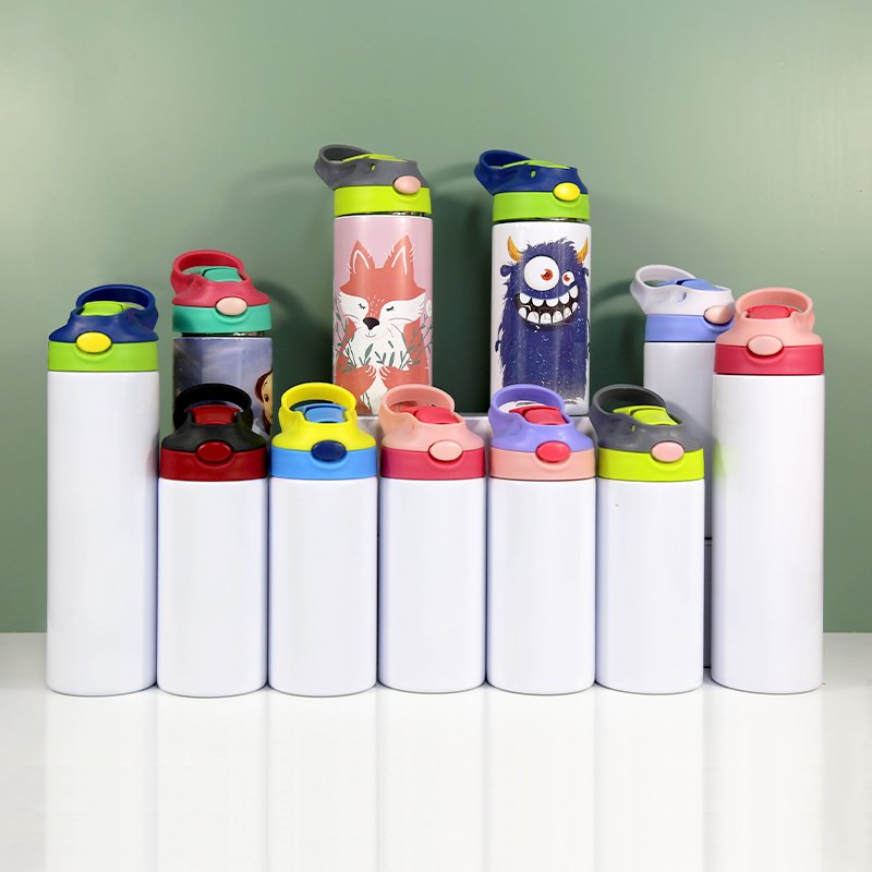 Customized Wholesale straight Sippy Cup Child Kid tumbler Sublimation Blanks 304 Stainless Steel Water bottle